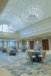 This spectacular photograph of the Crown Ballroom at Hotel Bennett.